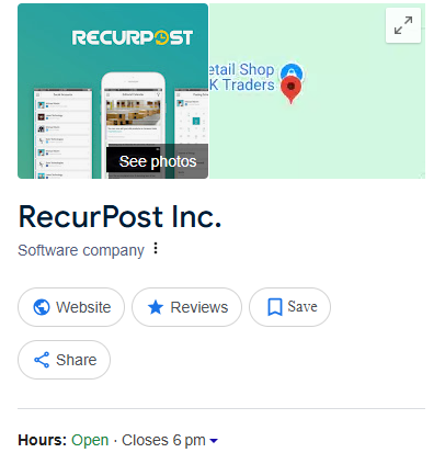 Social Media Profile for Google My Business/Google Business Profile