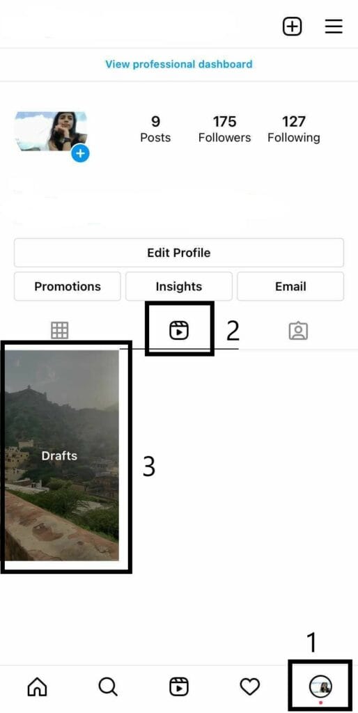 How to find reel drafts on Instagram
