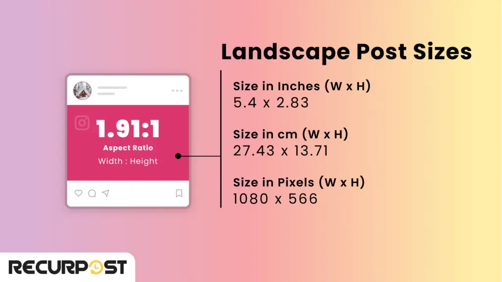 Instagram Landscape post size