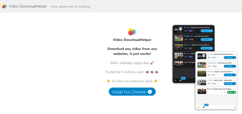 Video DownloadHelper Browser Extension for Easy Grabs