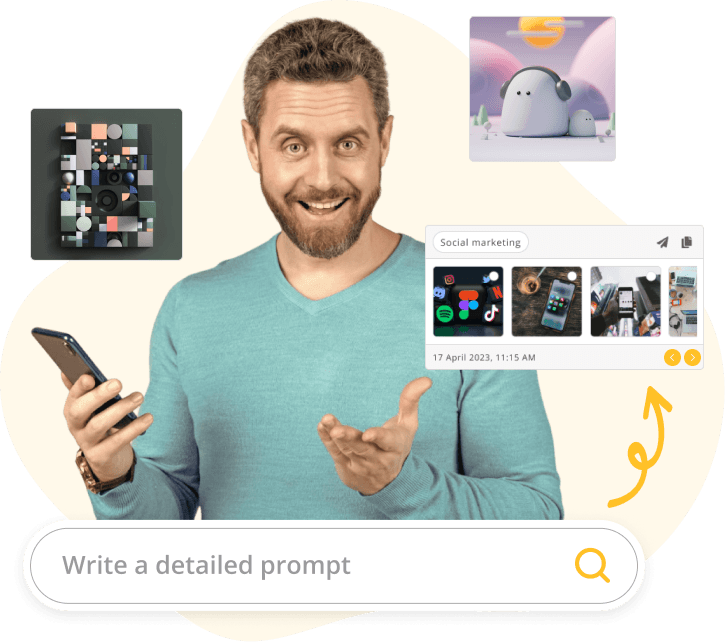 AI images combined with AI captions