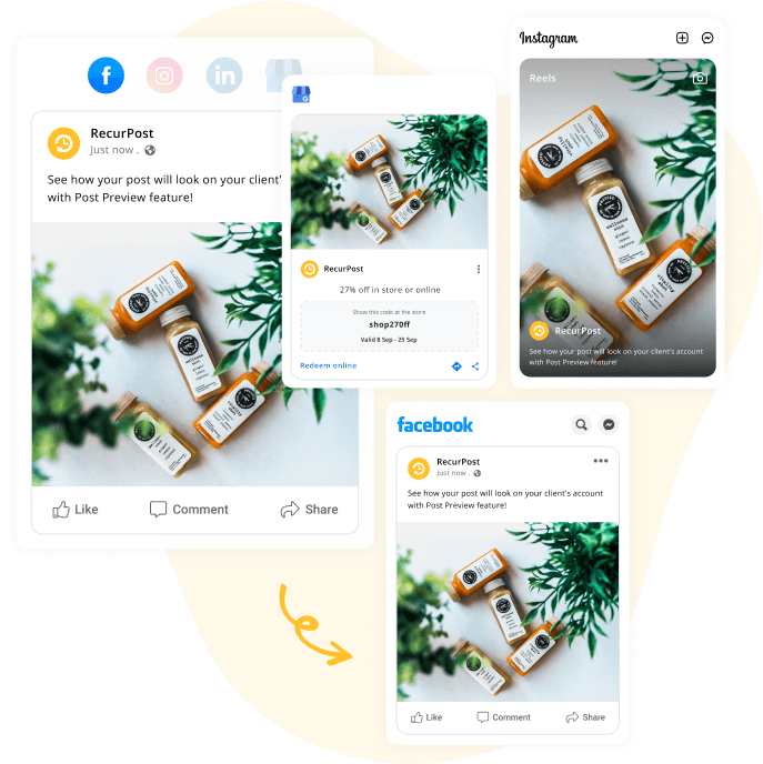 Post Preview-recurpost social media scheduler