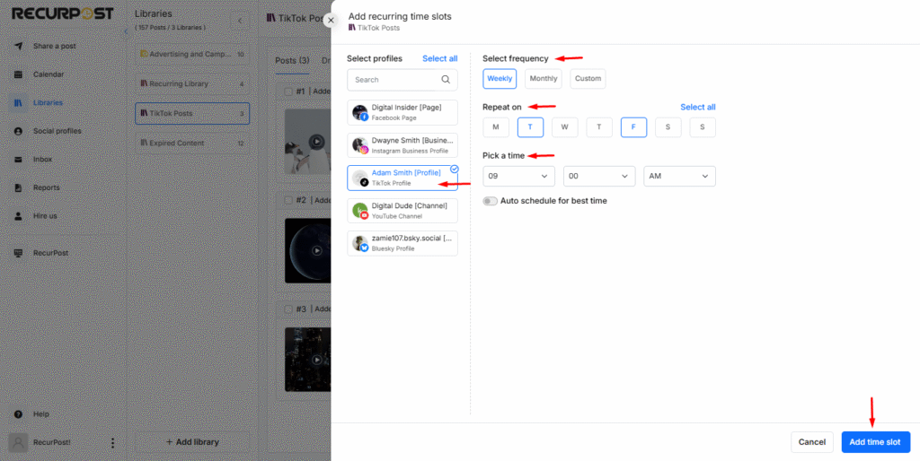 Ste 4 - Create a Recurring Schedule II