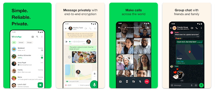WhatsApp messaging platform with 2.8 billion MAU