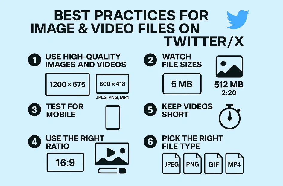 best practices for image and video files on twitter