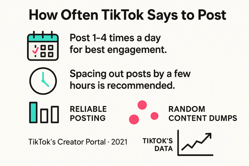 How often TikTok says to post