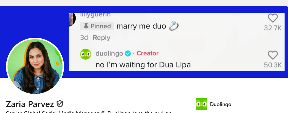 Zaria Parvez - top social media marketers