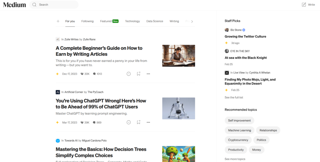 Digital media Websites and blogs