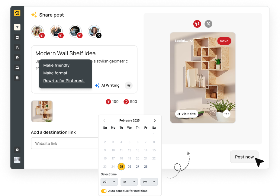 Pinterest AI that generate content