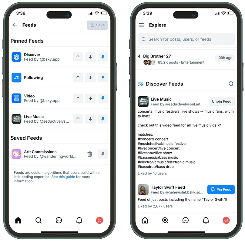 How to Change the Algorithm on Bluesky: 4. Pin, Reorder, or Remove