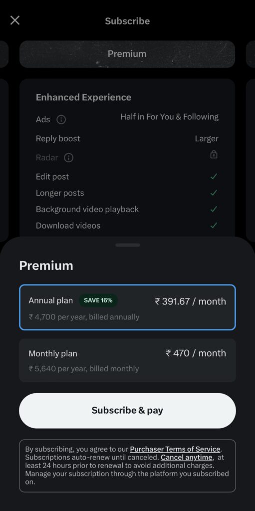 Step 3 Select Subscribe Frequency