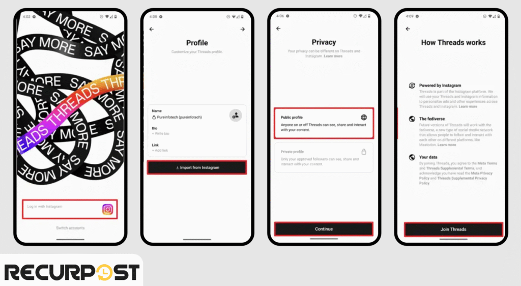 Threads Profile Setup Tips
