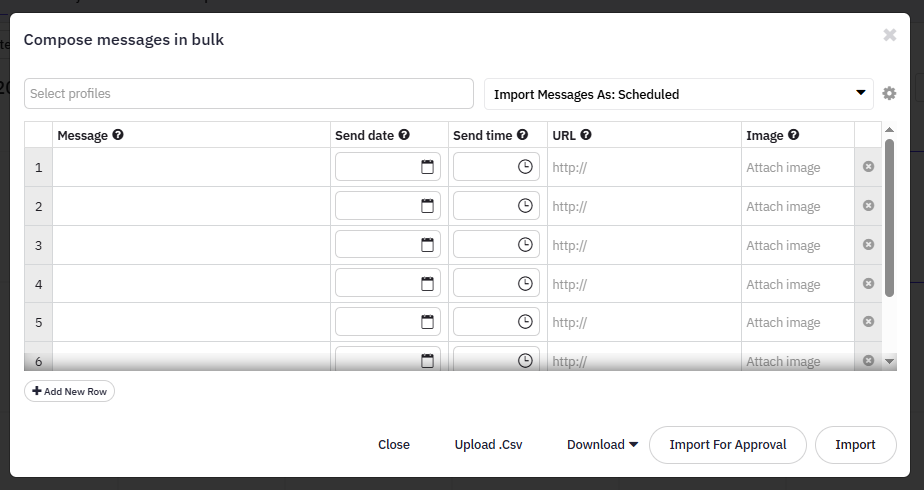 Bulk Scheduling in Sendible