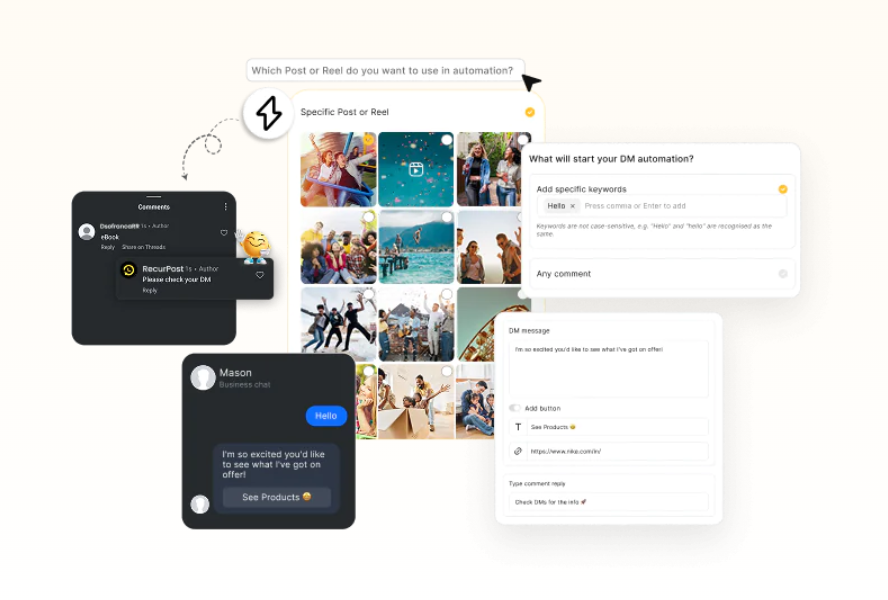 Recurpost Instragram DM Automation