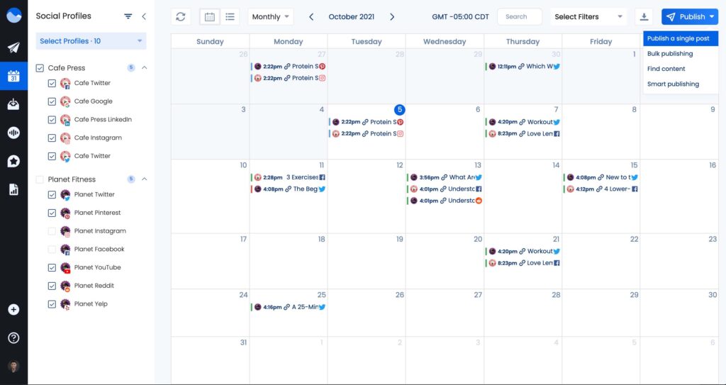 Vista Social Clean Calendar