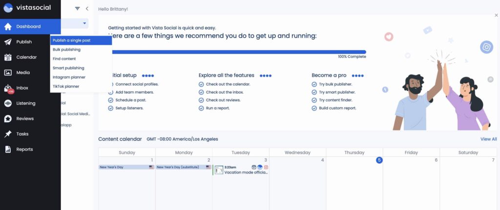 Vista Social Dashboard